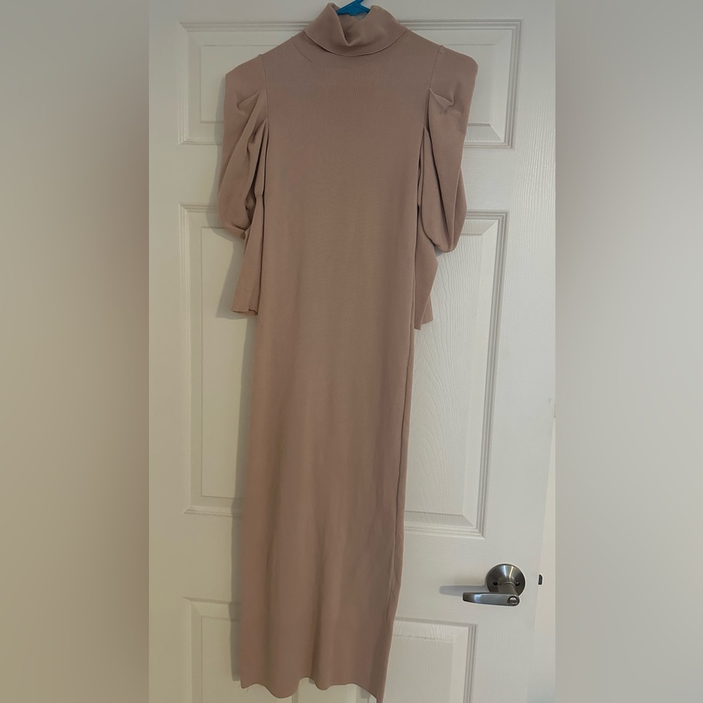 Zara- Like New, Pink Balloon Sleeve Dress, Size Small